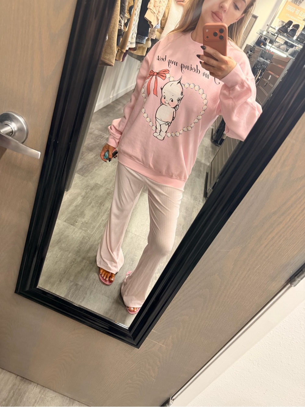 Pink gingham Lounge Pants